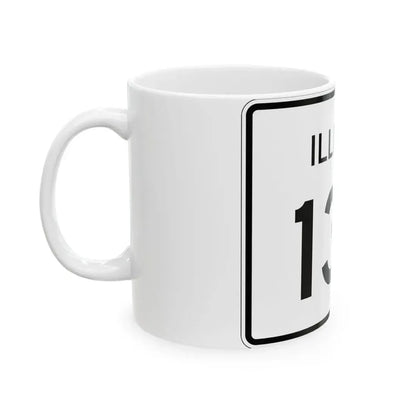 Illinois 137 (Illinois) (Road Sign) White Coffee Mug - Go Mug Yourself
