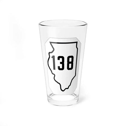 Illinois 138 1926 (Illinois) (Road Sign) Pint Glass 16oz 16oz - Go Mug Yourself