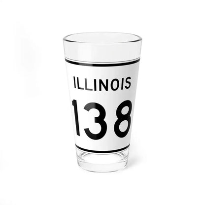 Illinois 138 (Illinois) (Road Sign) Pint Glss 16oz 16oz - Go Mug Yourself