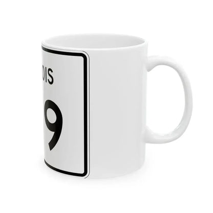 Illinois 139 (Illinois) (Road Sign) White Coffee Mug - Go Mug Yourself