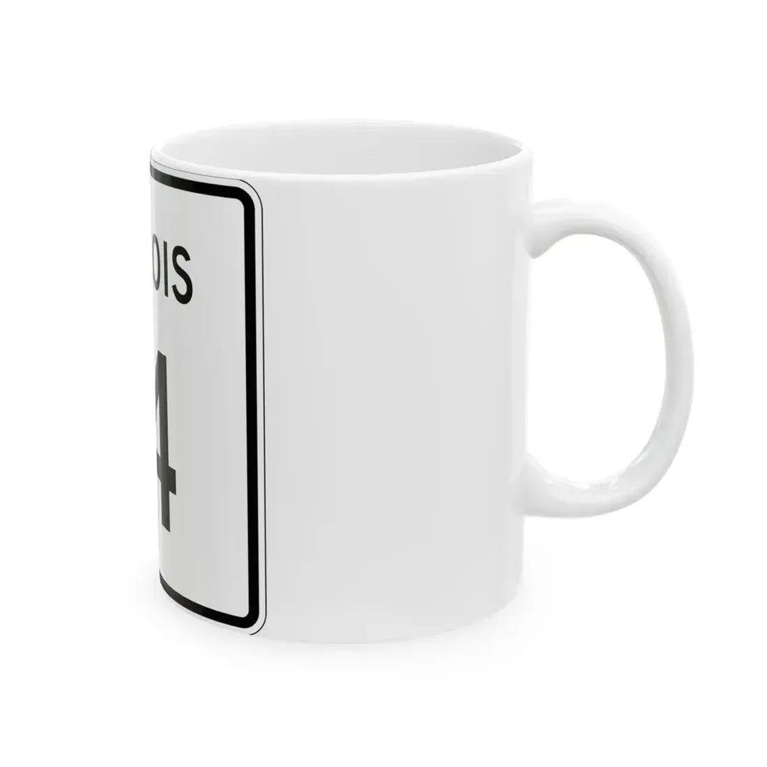 Illinois 14 (Illinois) (Road Sign) White Coffee Mug - Go Mug Yourself