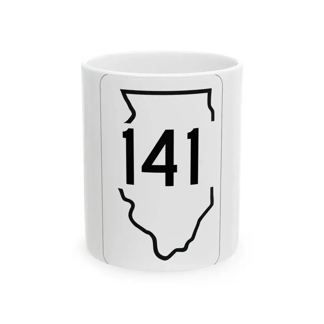 Illinois 141 1950 (Illinois) (Road Sign) White Coffee Mug 11oz - Go Mug Yourself