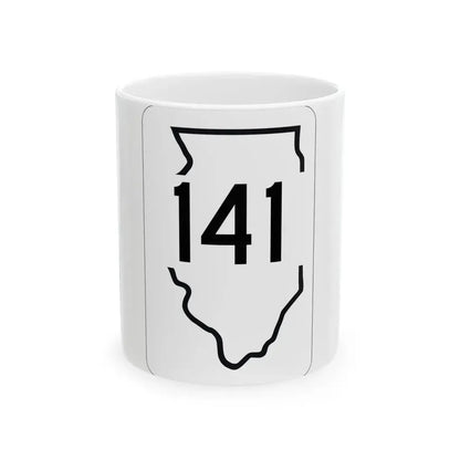 Illinois 141 1950 (Illinois) (Road Sign) White Coffee Mug 11oz - Go Mug Yourself