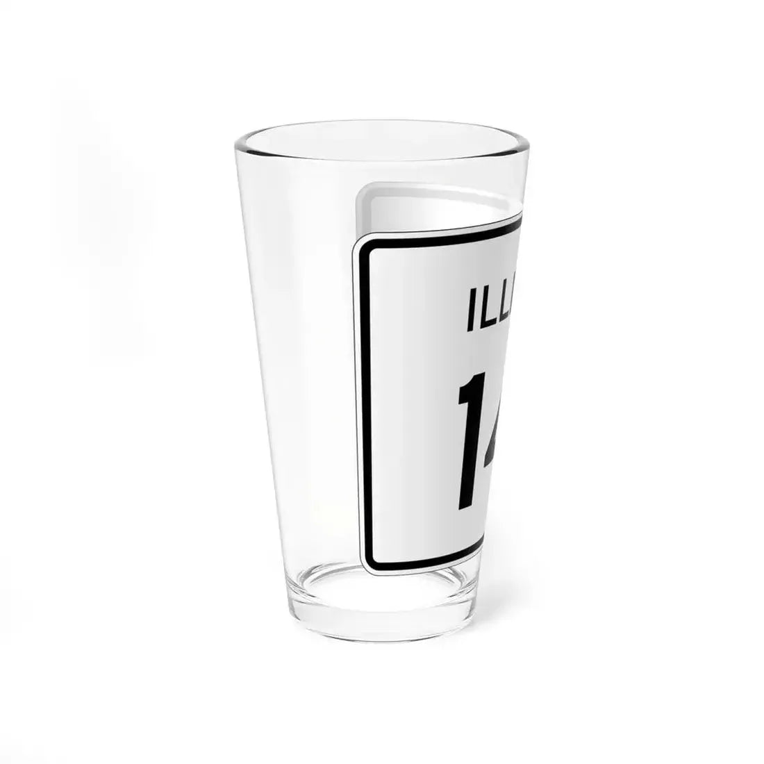 Illinois 141 (Illinois) (Road Sign) Pint Glass 16oz - Go Mug Yourself