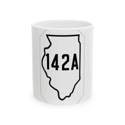 Illinois 142A 1926 (Illinois) (Road Sign) White Coffee Mug 11oz - Go Mug Yourself