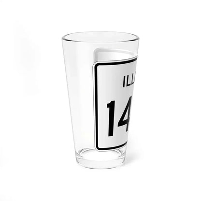 Illinois 142A (Illinois) (Road Sign) Pint Glass 16oz - Go Mug Yourself