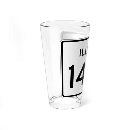 Illinois 142A (Illinois) (Road Sign) Pint Glss 16oz - Go Mug Yourself