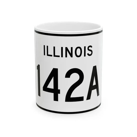 Illinois 142A (Illinois) (Road Sign) White Coffee Mug 11oz - Go Mug Yourself