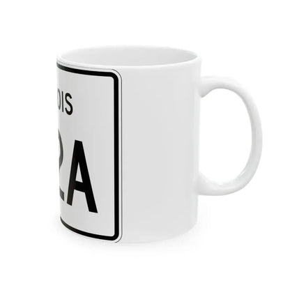 Illinois 142A (Illinois) (Road Sign) White Coffee Mug - Go Mug Yourself