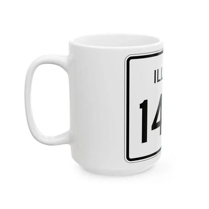 Illinois 142A (Illinois) (Road Sign) White Coffee Mug - Go Mug Yourself