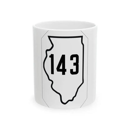 Illinois 143 1926 (Illinois) (Road Sign) White Coffee Mug 11oz - Go Mug Yourself
