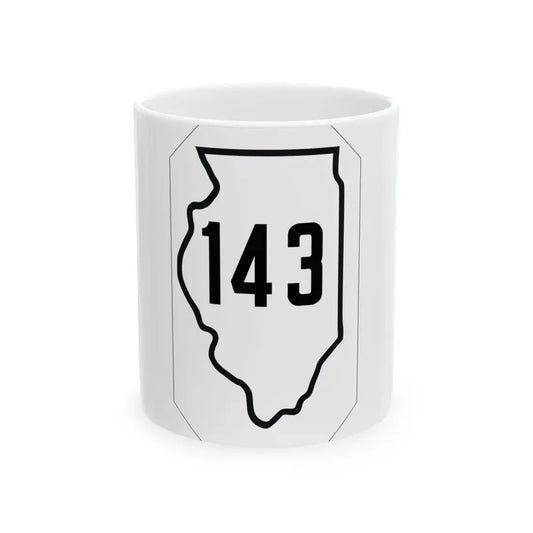 Illinois 143 1926 (Illinois) (Road Sign) White Coffee Mug 11oz - Go Mug Yourself