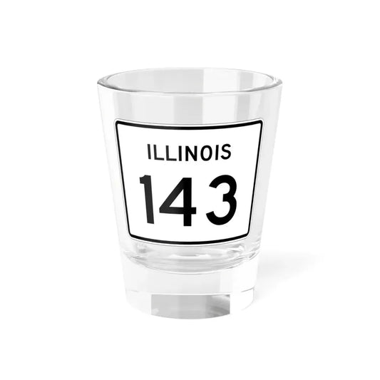 Illinois 143 (Illinois) (Road Sign) Shot Glass 1.5oz 1.5oz - Go Mug Yourself