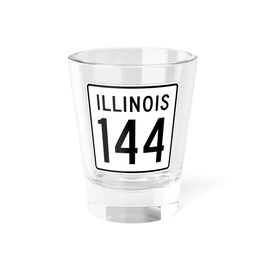 Illinois 144 1960 (Illinois) (Road Sign) Shot Glass 1.5oz 1.5oz - Go Mug Yourself