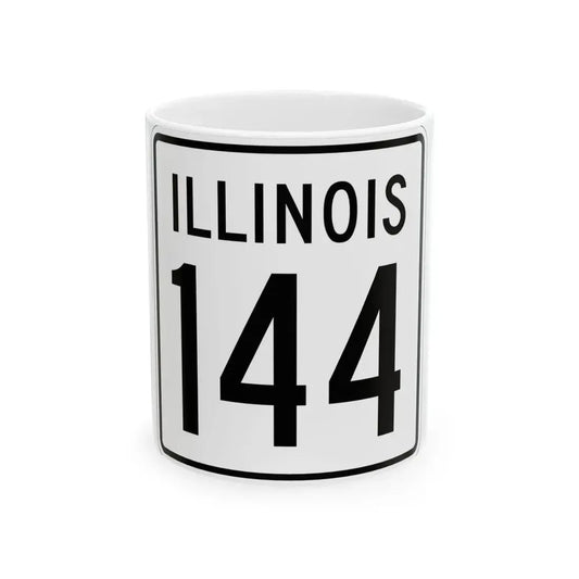 Illinois 144 1960 (Illinois) (Road Sign) White Coffee Mug 11oz - Go Mug Yourself
