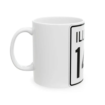 Illinois 144 1960 (Illinois) (Road Sign) White Coffee Mug - Go Mug Yourself