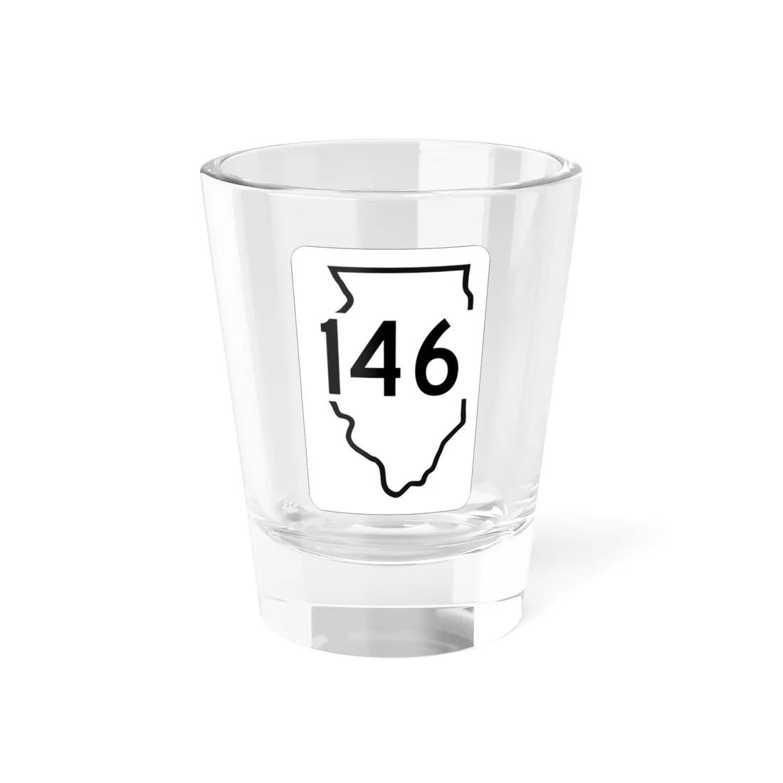 Illinois 146 1950 (Illinois) (Road Sign) Shot Glass 1.5oz 1.5oz - Go Mug Yourself