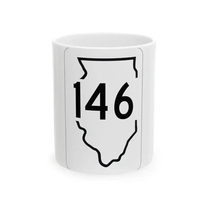 Illinois 146 1950 (Illinois) (Road Sign) White Coffee Mug 11oz - Go Mug Yourself