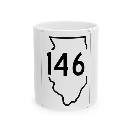 Illinois 146 1950 (Illinois) (Road Sign) White Coffee Mug 11oz - Go Mug Yourself