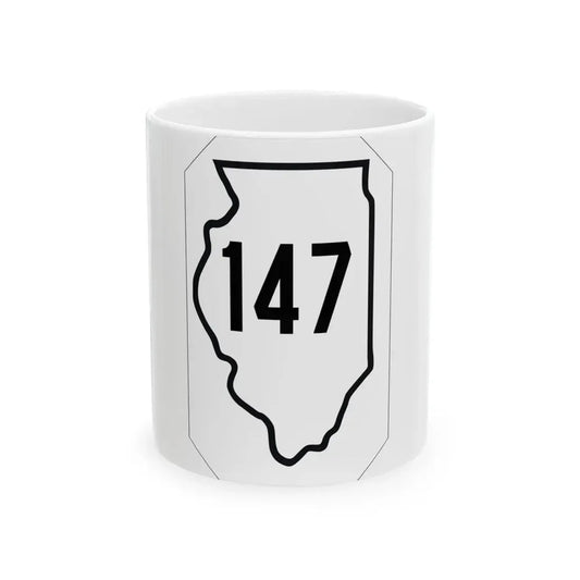 Illinois 147 1926 (Illinois) (Road Sign) White Coffee Mug 11oz - Go Mug Yourself