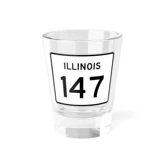 Illinois 147 (Illinois) (Road Sign) Shot Glass 1.5oz 1.5oz - Go Mug Yourself