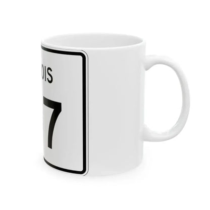 Illinois 147 (Illinois) (Road Sign) White Coffee Mug - Go Mug Yourself
