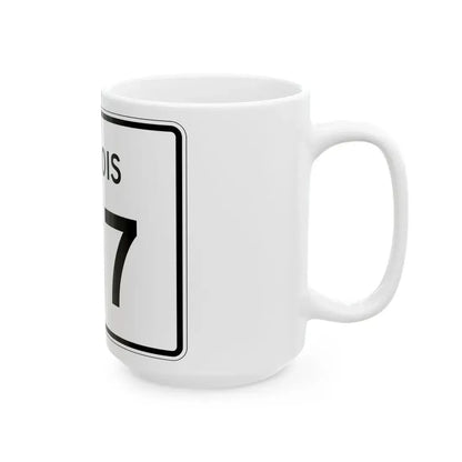 Illinois 147 (Illinois) (Road Sign) White Coffee Mug - Go Mug Yourself