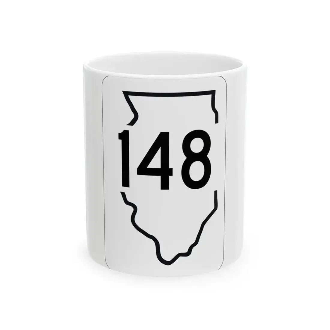 Illinois 148 1950 (Illinois) (Road Sign) White Coffee Mug 11oz - Go Mug Yourself