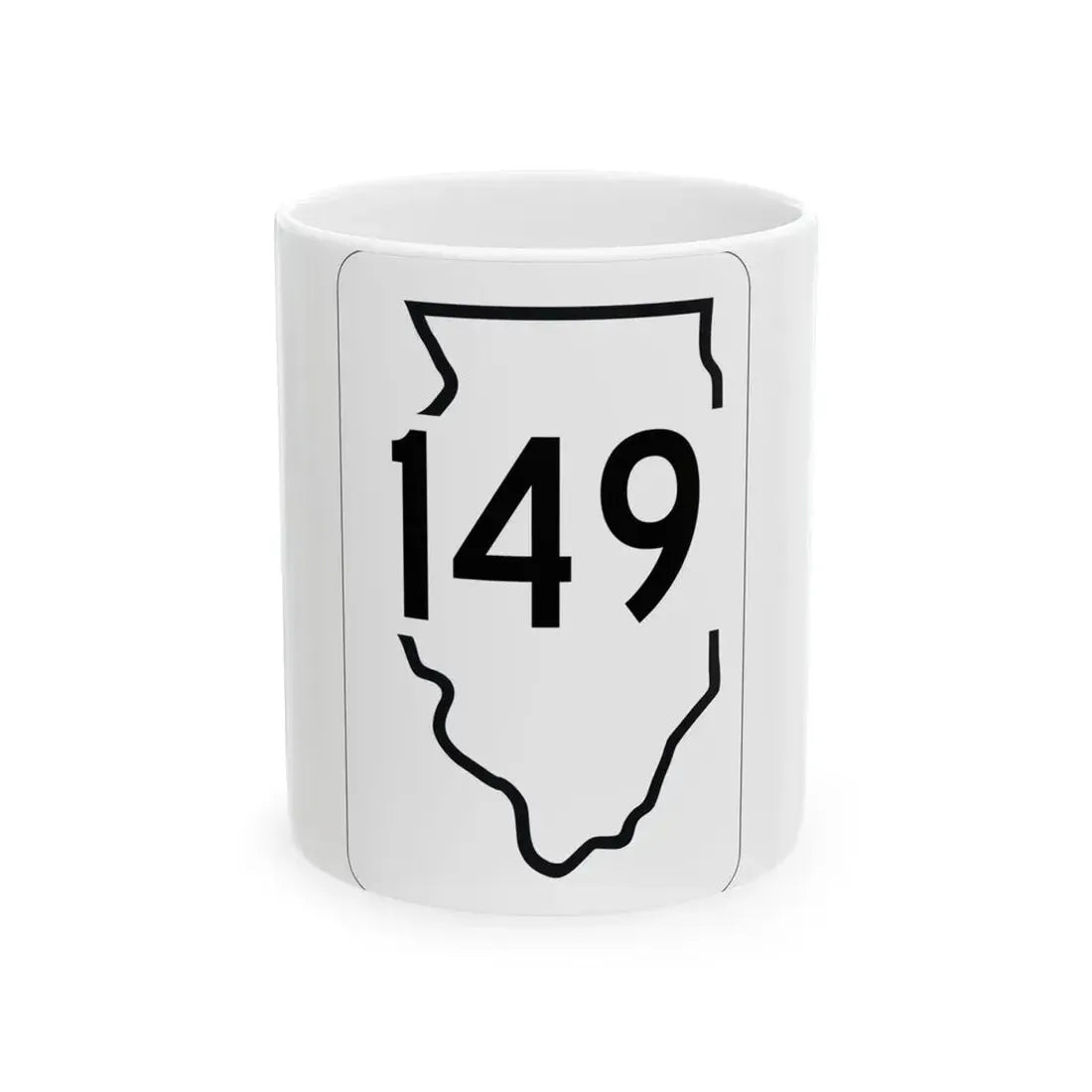 Illinois 149 1950 (Illinois) (Road Sign) White Coffee Mug 11oz - Go Mug Yourself