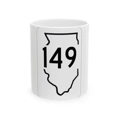 Illinois 149 1950 (Illinois) (Road Sign) White Coffee Mug 11oz - Go Mug Yourself