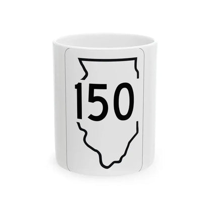 Illinois 150 1950 (Illinois) (Road Sign) White Coffee Mug 11oz - Go Mug Yourself