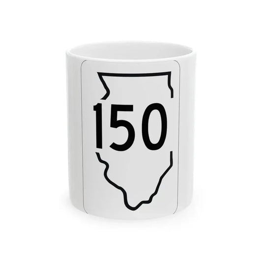 Illinois 150 1950 (Illinois) (Road Sign) White Coffee Mug 11oz - Go Mug Yourself