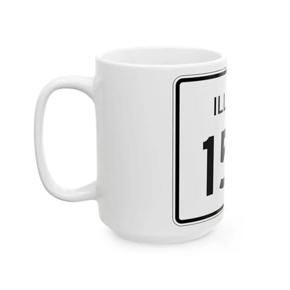 Illinois 150 (Illinois) (Road Sign) White Coffee Mug - Go Mug Yourself