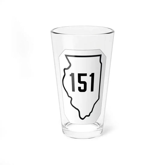 Illinois 151 1926 (Illinois) (Road Sign) Pint Glss 16oz 16oz - Go Mug Yourself