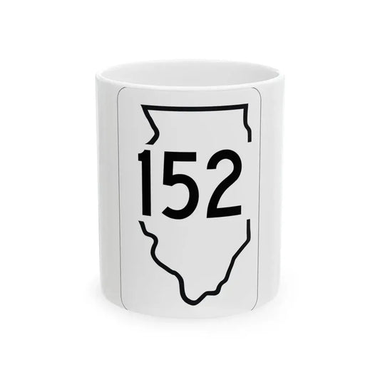 Illinois 152 1950 (Illinois) (Road Sign) White Coffee Mug 11oz - Go Mug Yourself