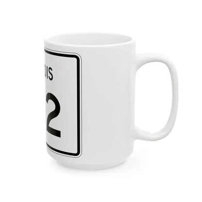 Illinois 152 (Illinois) (Road Sign) White Coffee Mug - Go Mug Yourself
