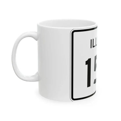 Illinois 153 (Illinois) (Road Sign) White Coffee Mug - Go Mug Yourself
