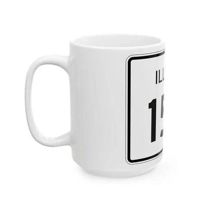 Illinois 153 (Illinois) (Road Sign) White Coffee Mug - Go Mug Yourself