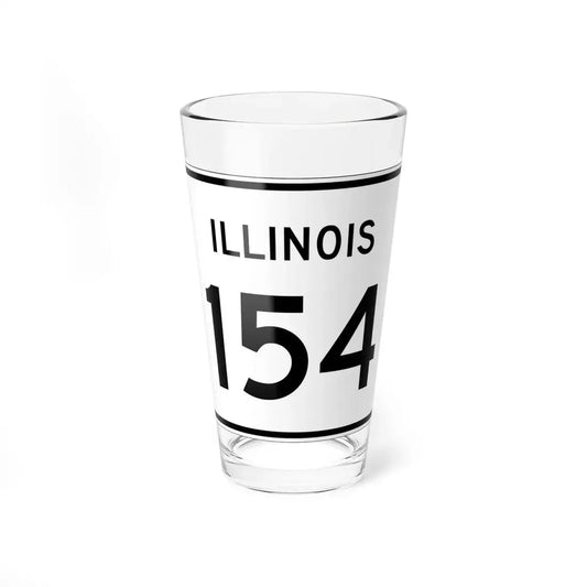 Illinois 154 (Illinois) (Road Sign) Pint Glss 16oz 16oz - Go Mug Yourself