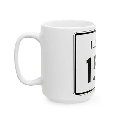 Illinois 154 (Illinois) (Road Sign) White Coffee Mug - Go Mug Yourself