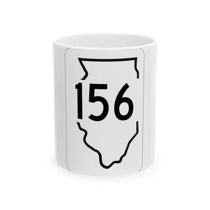 Illinois 156 1950 (Illinois) (Road Sign) White Coffee Mug 11oz - Go Mug Yourself