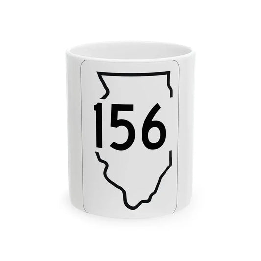 Illinois 156 1950 (Illinois) (Road Sign) White Coffee Mug 11oz - Go Mug Yourself