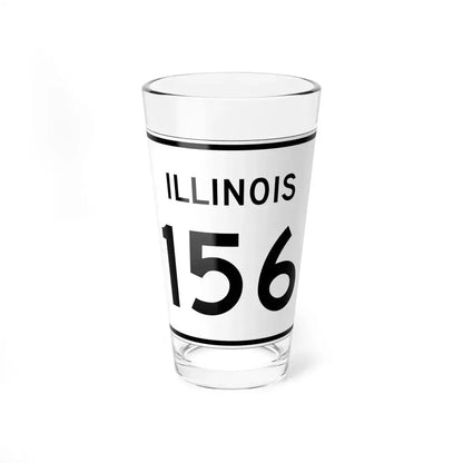 Illinois 156 (Illinois) (Road Sign) Pint Glass 16oz 16oz - Go Mug Yourself
