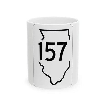 Illinois 157 1950 (Illinois) (Road Sign) White Coffee Mug 11oz - Go Mug Yourself