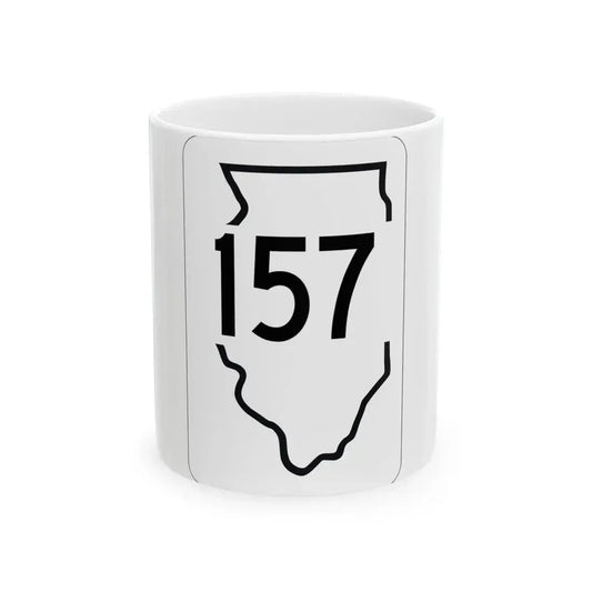 Illinois 157 1950 (Illinois) (Road Sign) White Coffee Mug 11oz - Go Mug Yourself