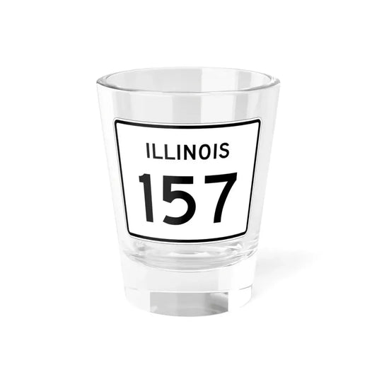 Illinois 157 (Illinois) (Road Sign) Shot Glass 1.5oz 1.5oz - Go Mug Yourself