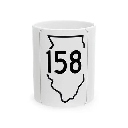 Illinois 158 1950 (Illinois) (Road Sign) White Coffee Mug 11oz - Go Mug Yourself
