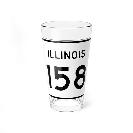 Illinois 158 (Illinois) (Road Sign) Pint Glss 16oz 16oz - Go Mug Yourself