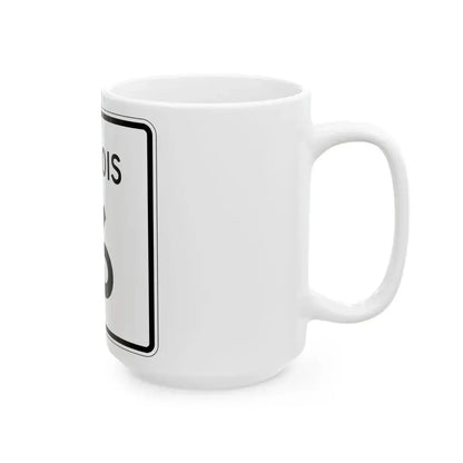 Illinois 16 (Illinois) (Road Sign) White Coffee Mug - Go Mug Yourself