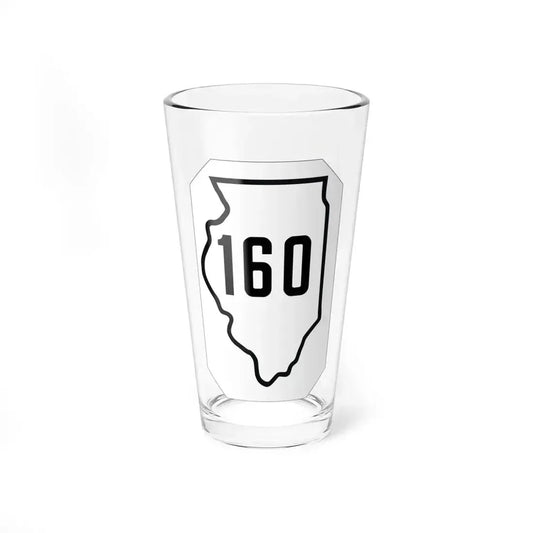 Illinois 160 1926 (Illinois) (Road Sign) Pint Glass 16oz 16oz - Go Mug Yourself
